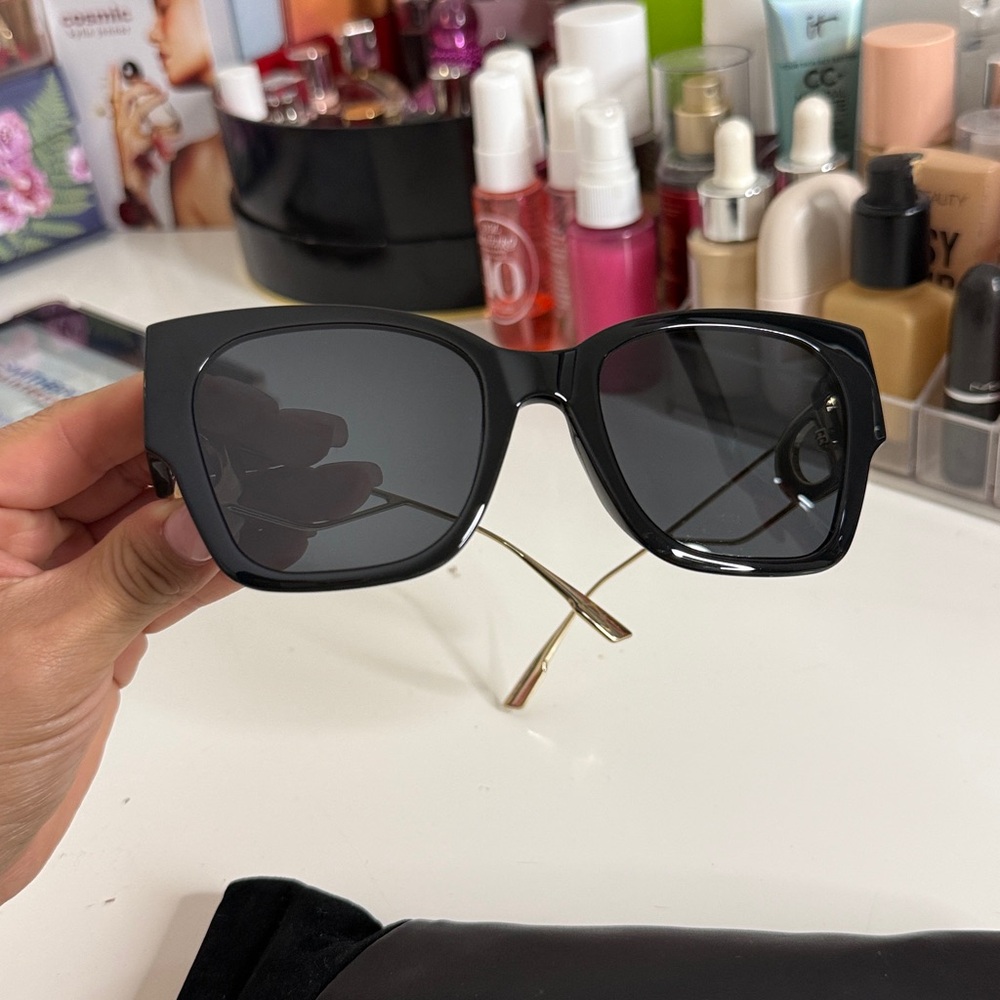 Dior Black Rectangular Sunglasses - image 2